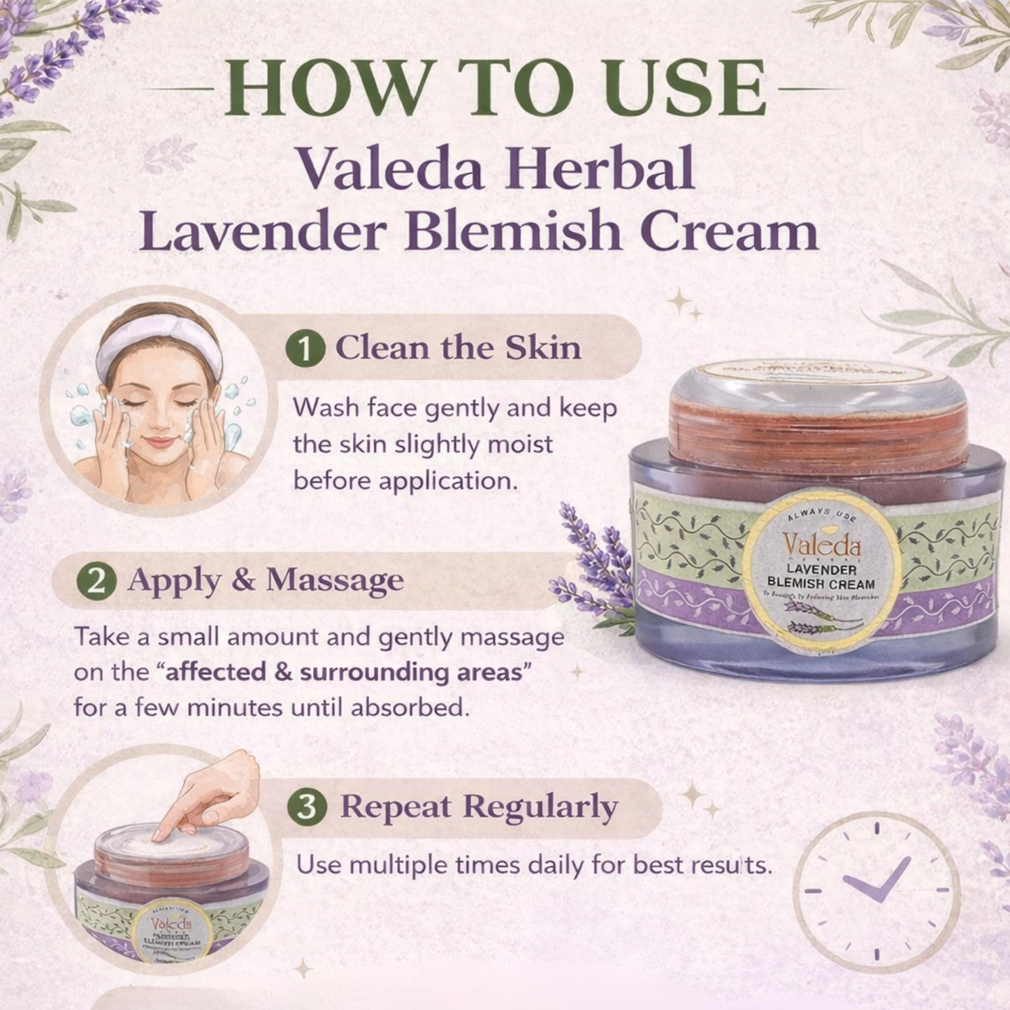 VALEDA HERBAL LAVENDER BLEMISH CREAM