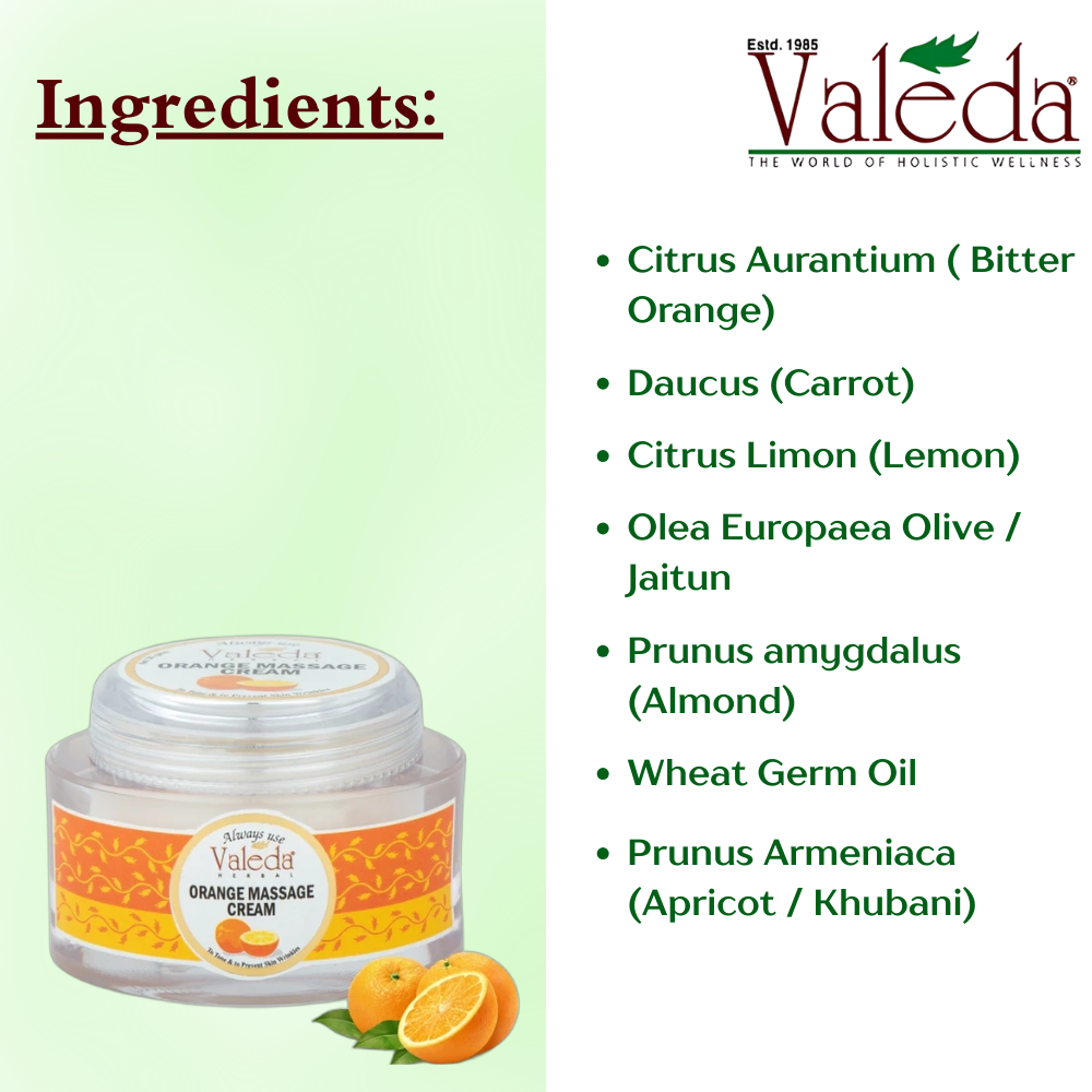 VALEDA HERBAL ORANGE MASSAGE CREAM