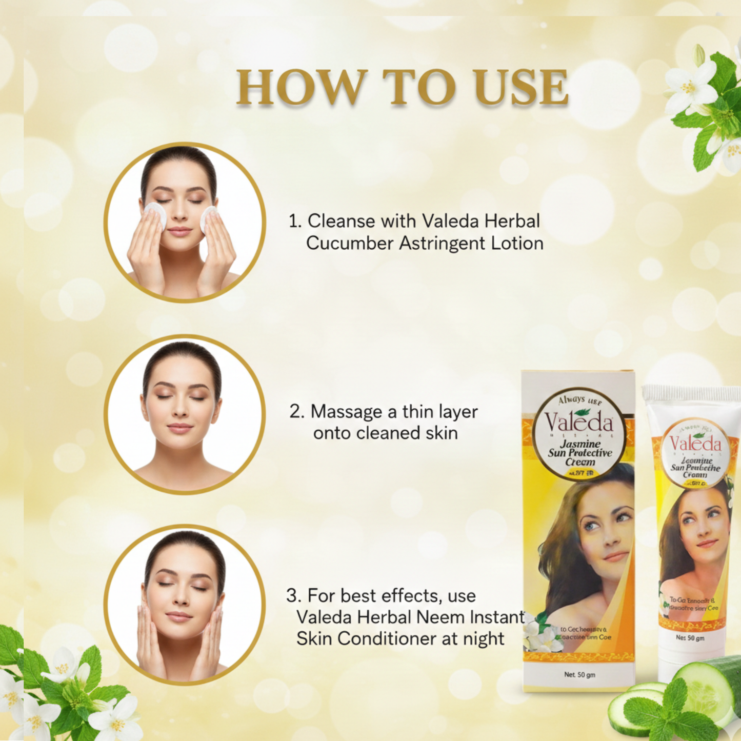 VALEDA HERBAL JASMINE SUN PROTECTIVE CREAM