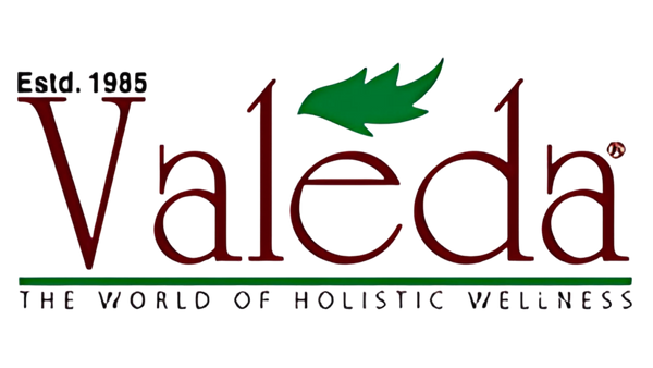 Valeda Herbal official black and white minimalist business logo.