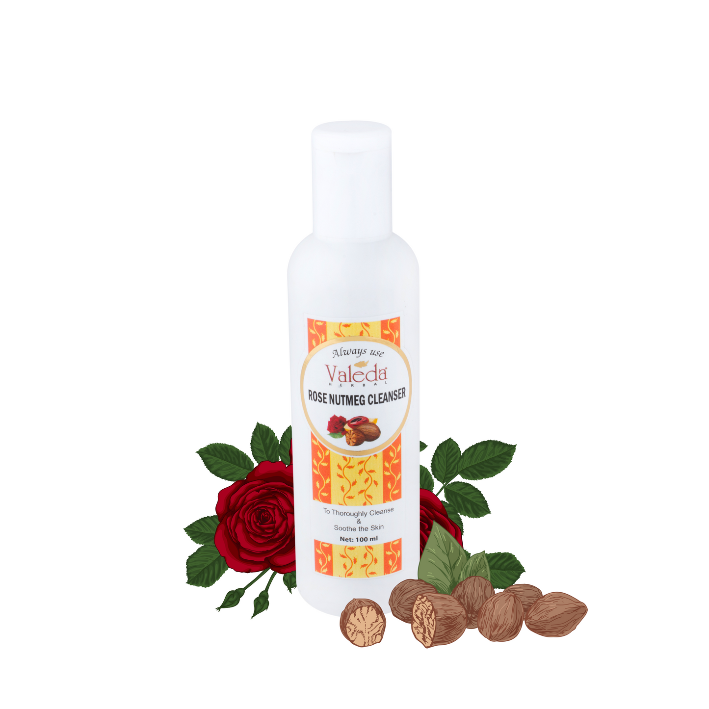 VALEDA HERBAL ROSE NUTMEG CLEANSER