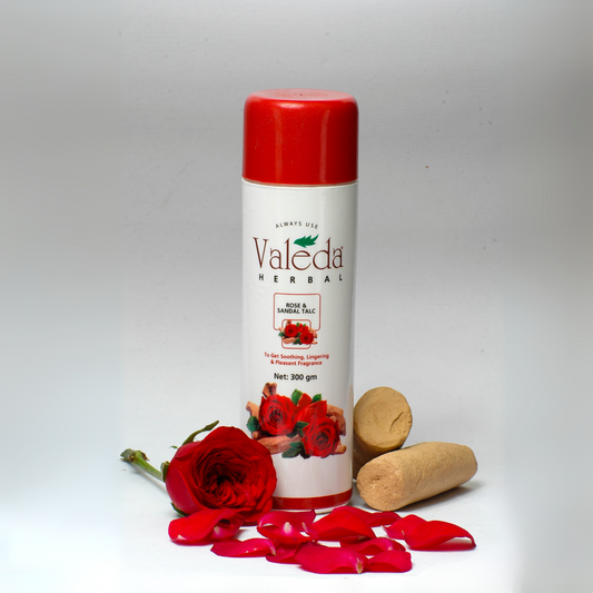 VALEDA HERBAL ROSE & SANDAL TALC