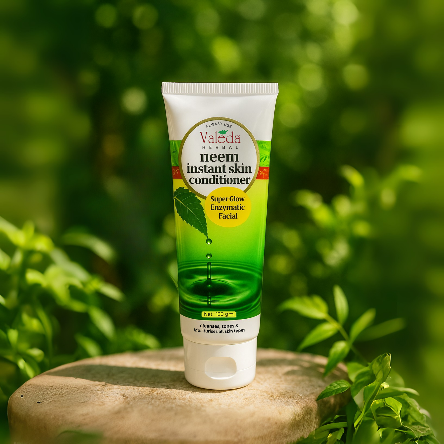 Valeda Neem Instant Skin Conditioner - All in one skin care, SLES, SLS & Paraben Free, Soap Free 100% Vegan for men