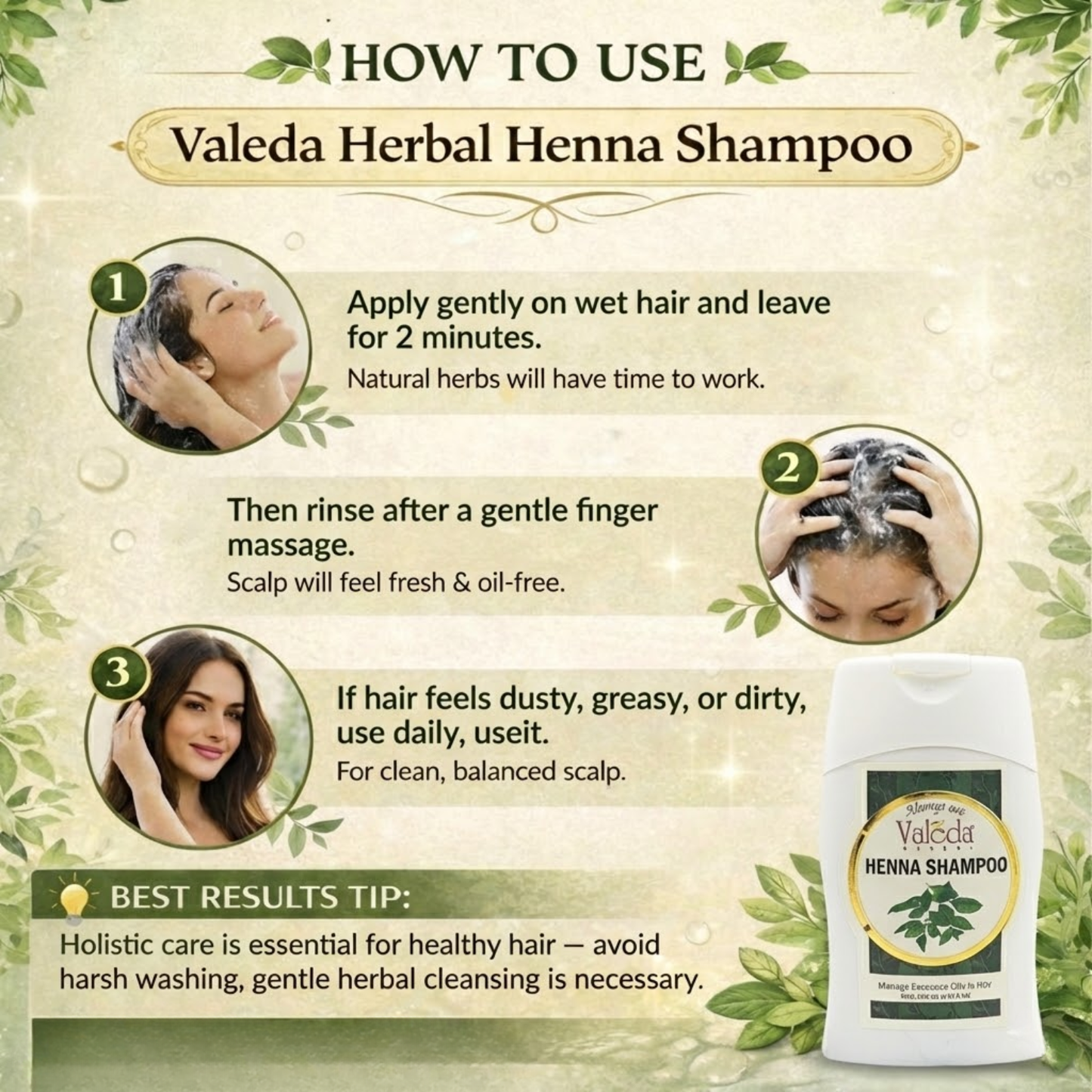 VALEDA HERBAL HENNA SHAMPOO