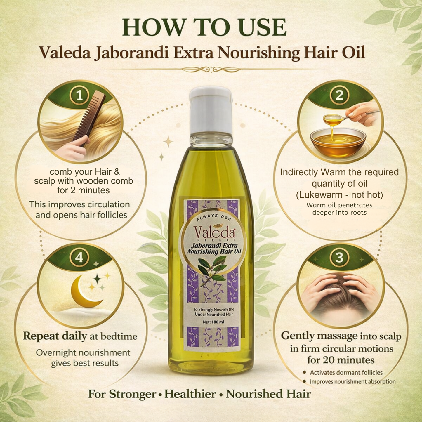 VALEDA HERBAL JABORANDI EXTRA-NOURISHING HAIR OIL