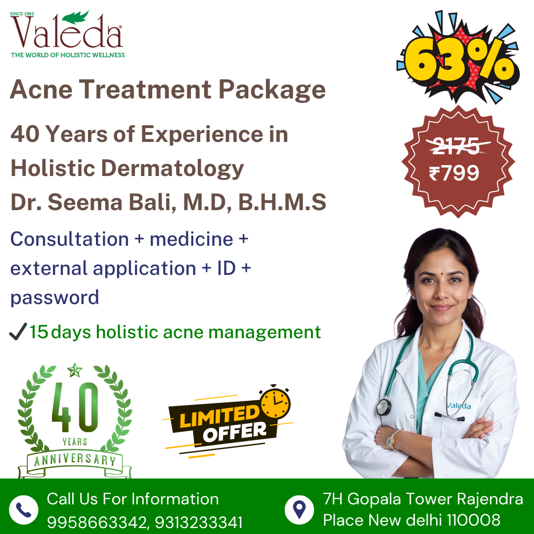 Valeda 15-Day Holistic Acne Treatment Plan – Now at ₹799 (63% Off)