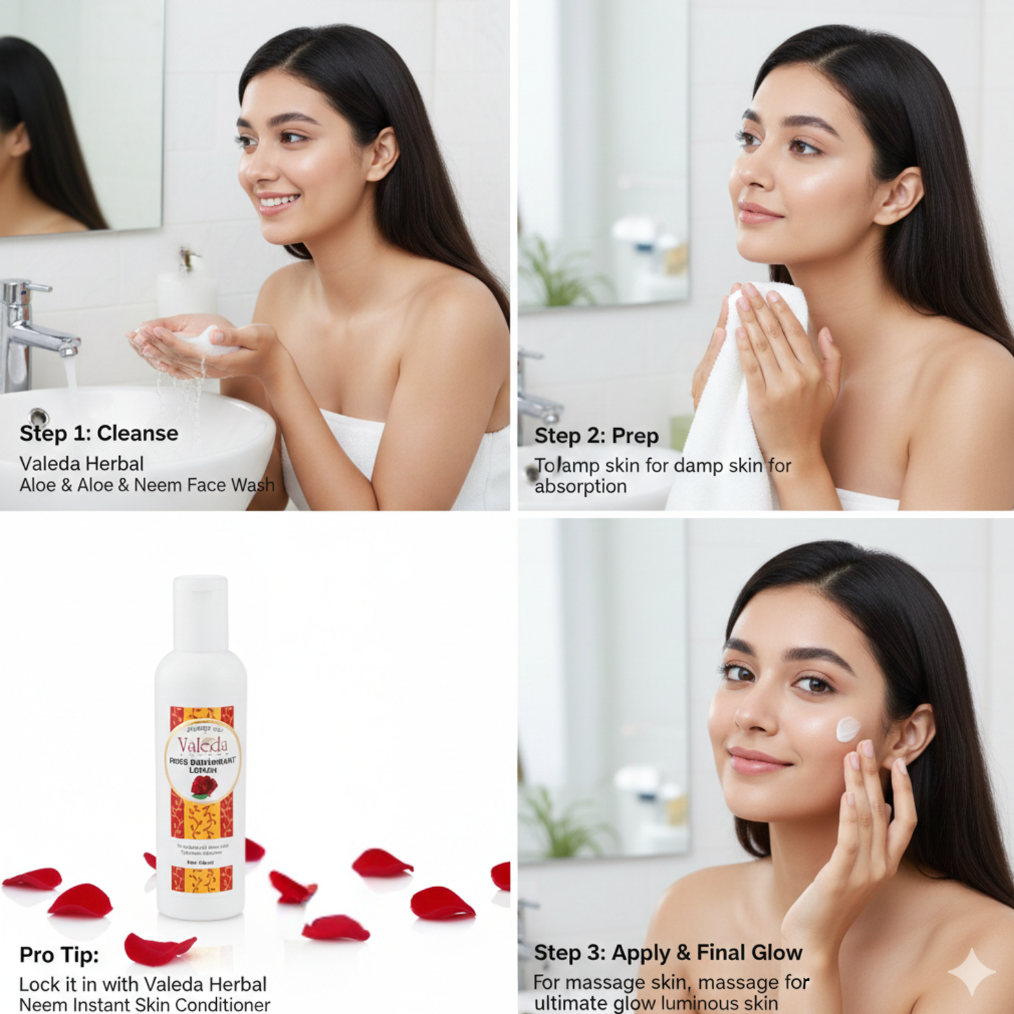 VALEDA HERBAL ROSE REHYDRANT LOTION