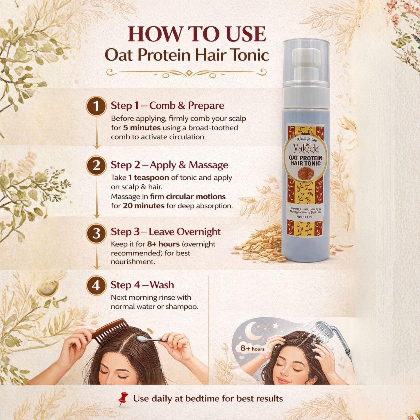 VALEDA HERBAL OAT PROTEIN HAIR TONIC