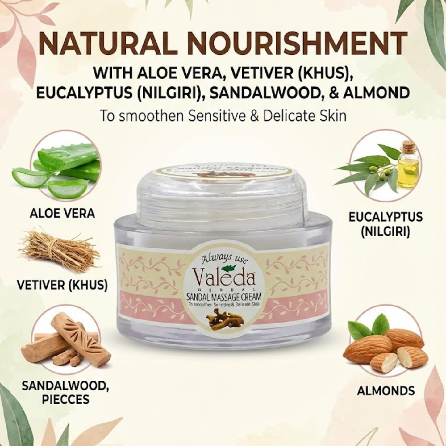 VALEDA HERBAL SANDAL MASSAGE CREAM