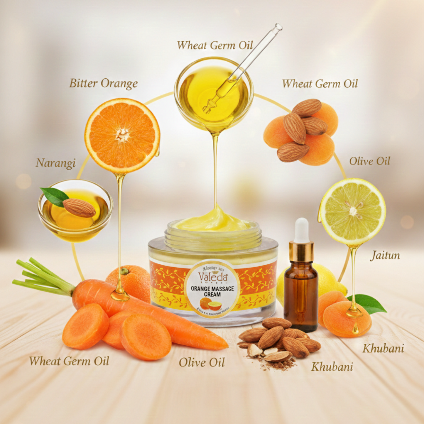 VALEDA HERBAL ORANGE MASSAGE CREAM