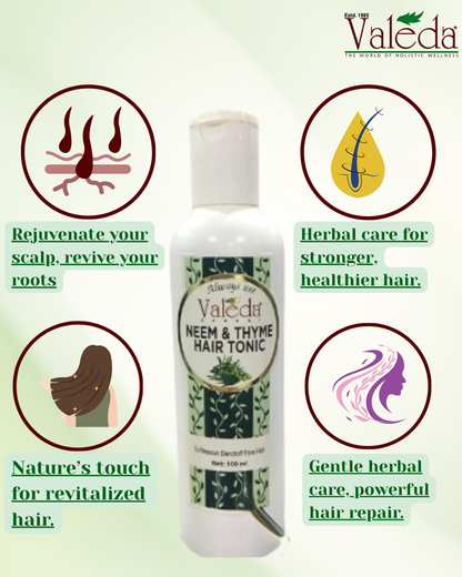 VALEDA HERBAL NEEM & THYME HAIR TONIC