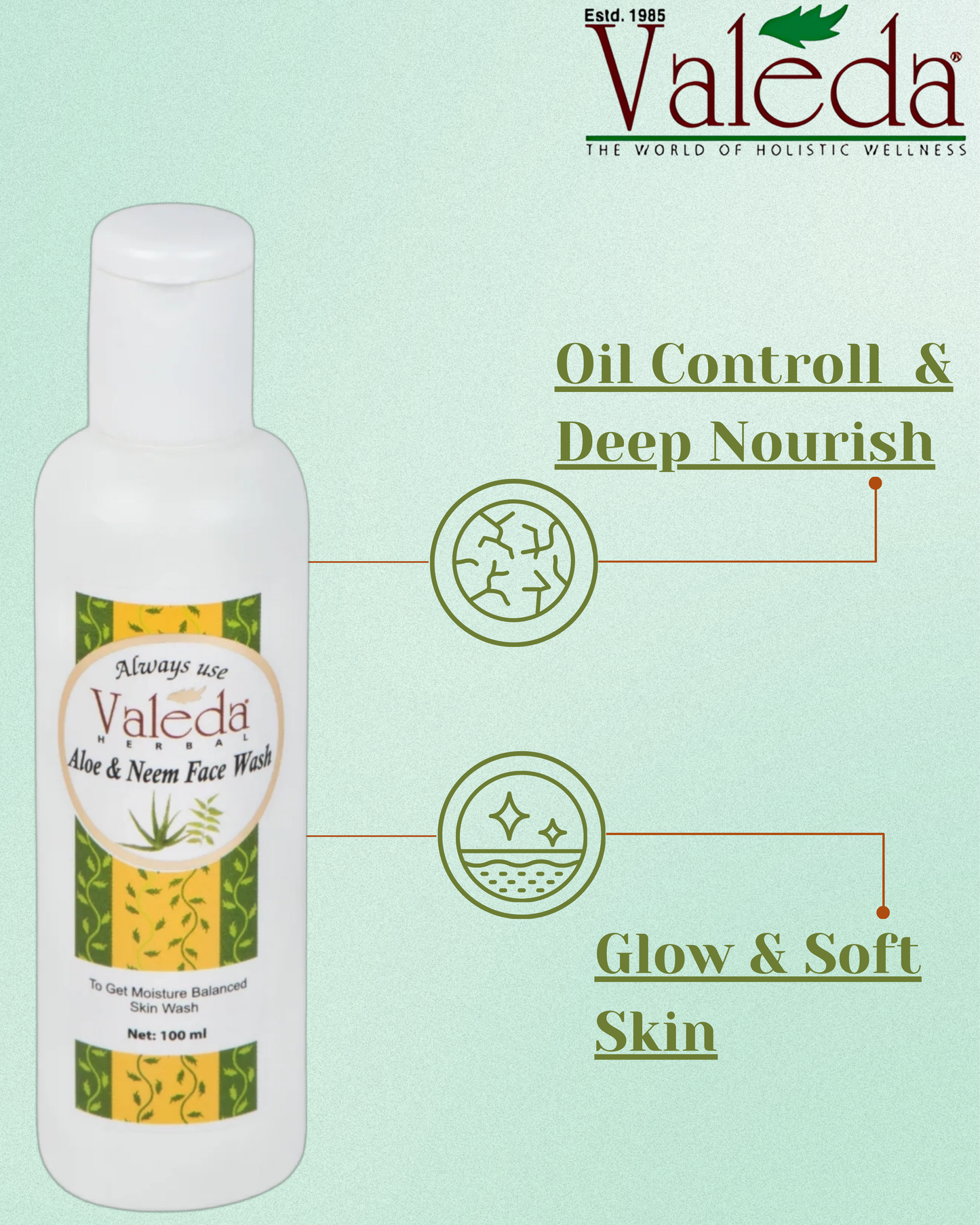 VALEDA HERBAL ALOE & NEEM FACE WASH