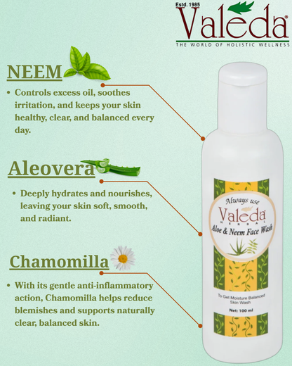VALEDA HERBAL ALOE & NEEM FACE WASH