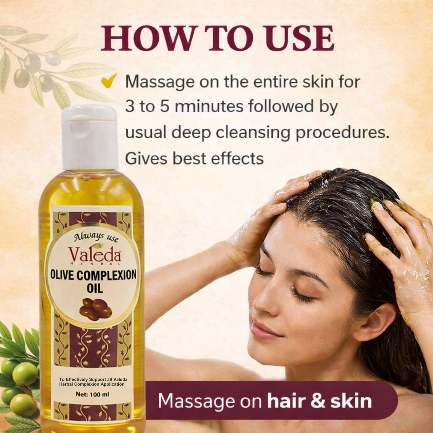 VALEDA HERBAL OLIVE COMPLEXION OIL