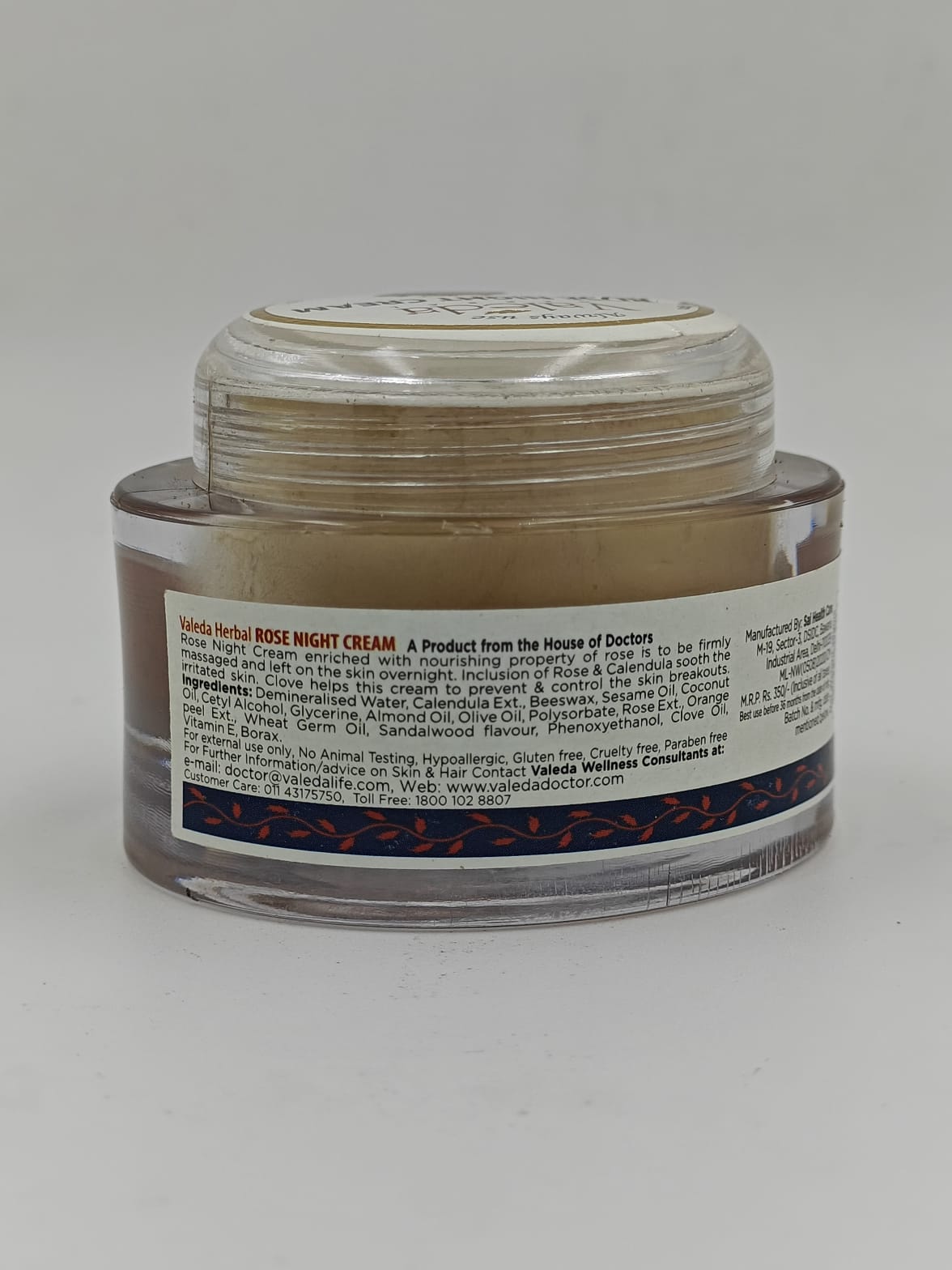 VALEDA HERBAL ROSE NIGHT CREAM