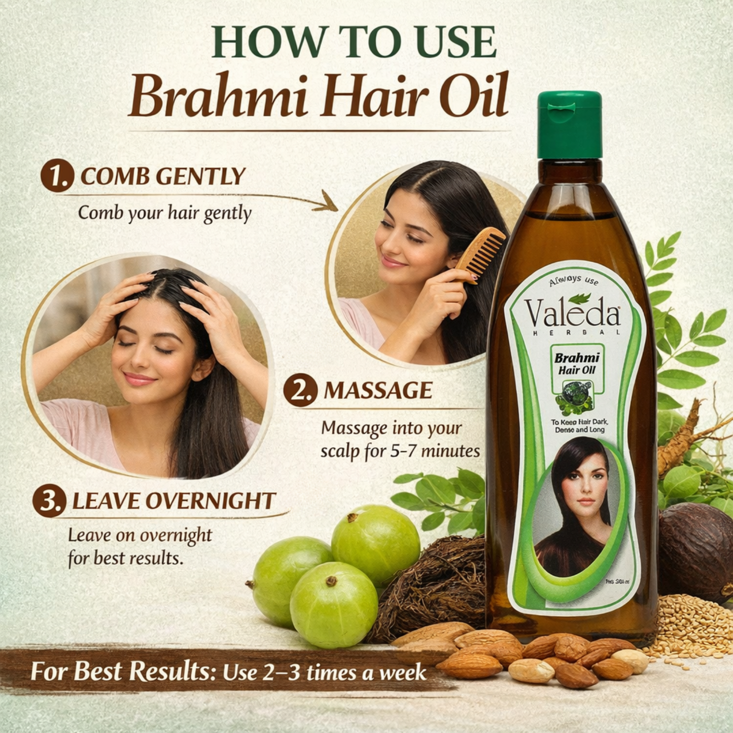 VALEDA HERBAL BRAHMI HAIR OIL
