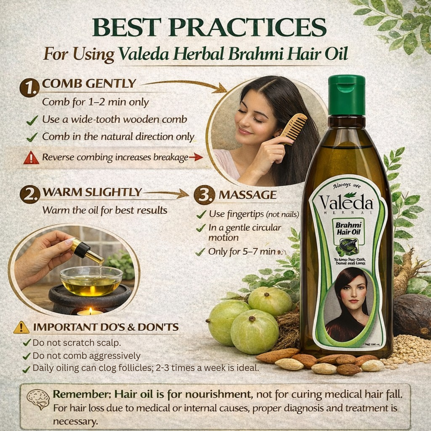 VALEDA HERBAL BRAHMI HAIR OIL