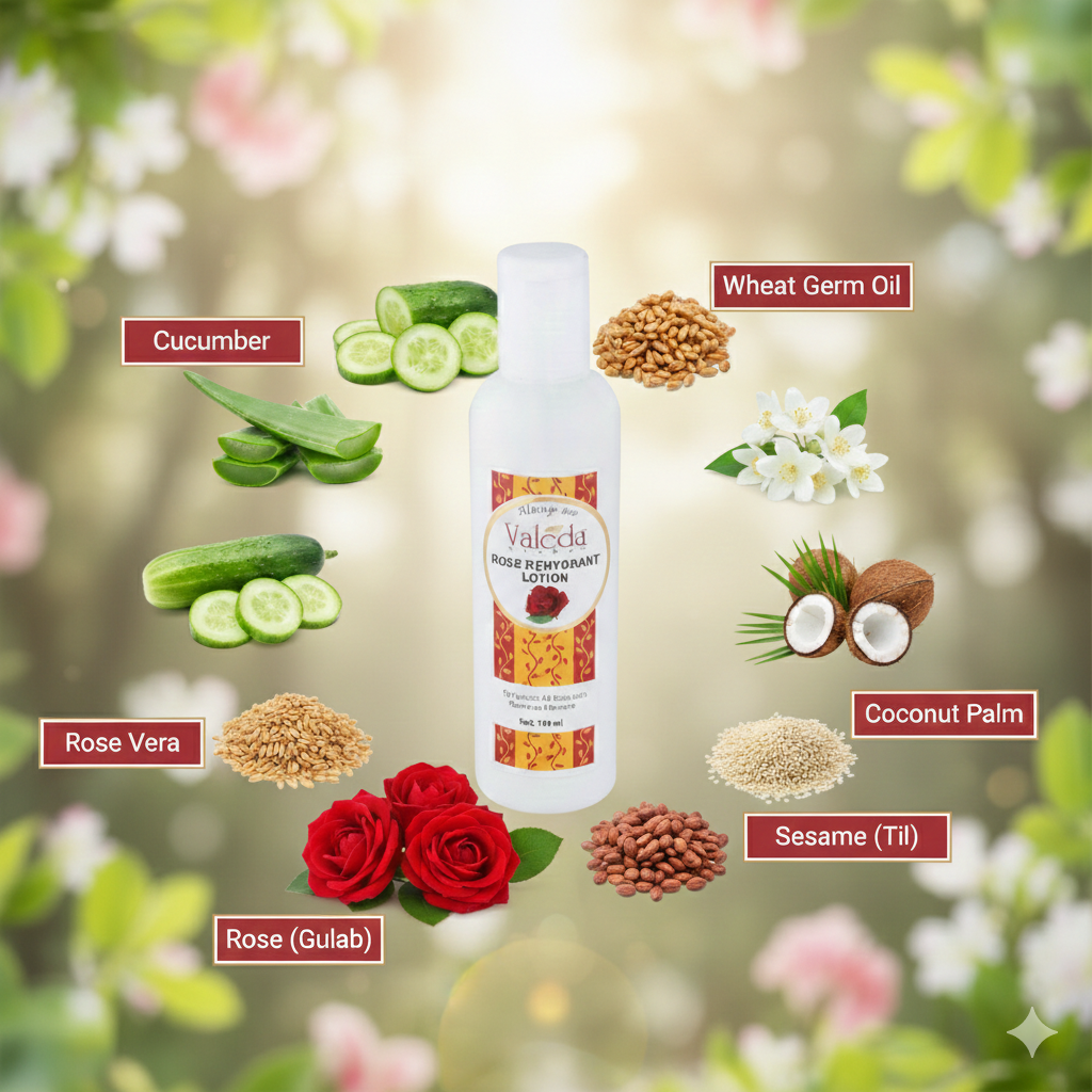 VALEDA HERBAL ROSE REHYDRANT LOTION