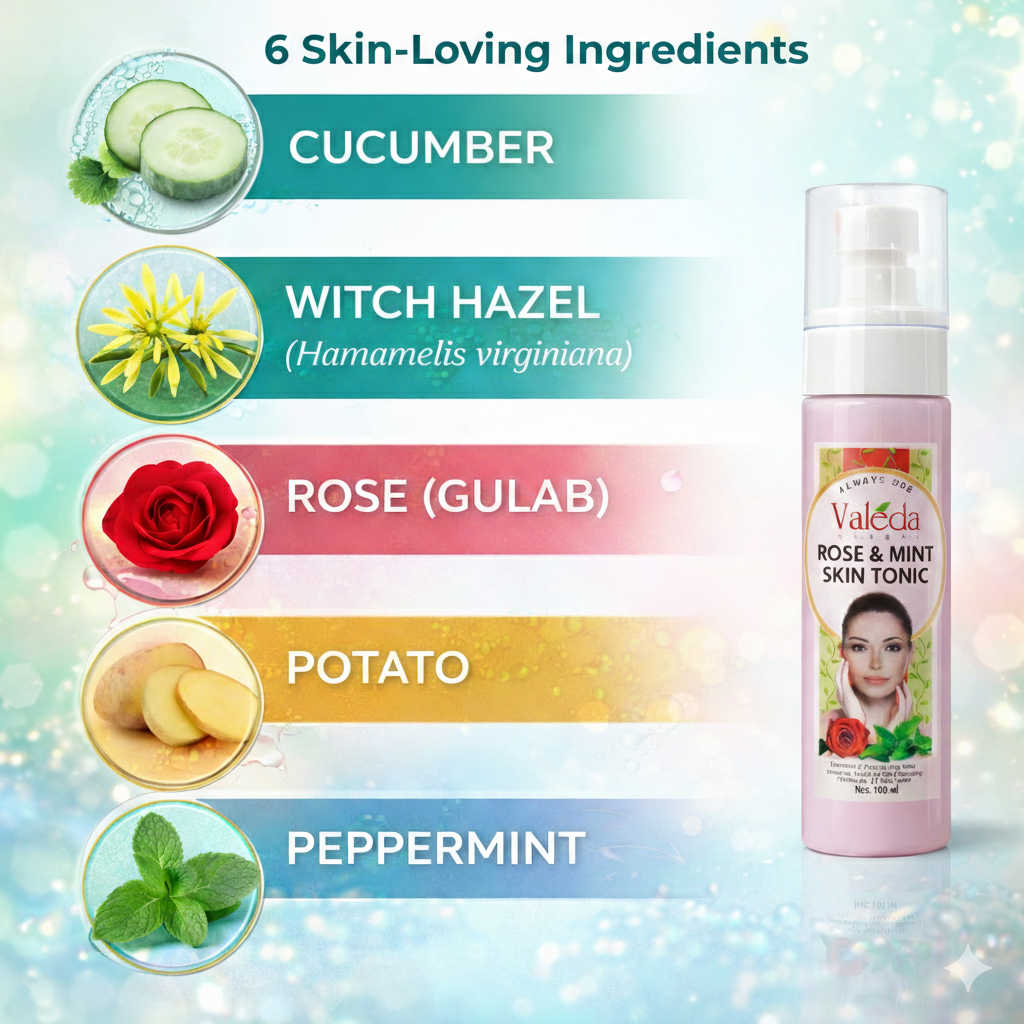 VALEDA HERBAL ROSE & MINT SKIN TONIC