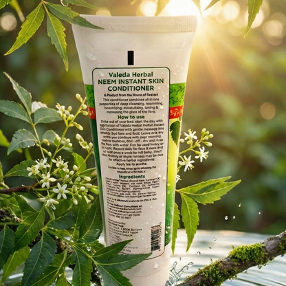 Valeda Neem Instant Skin Conditioner - All in one Skin Care, SLES & Paraben Free, Soap Free 100% Vegan