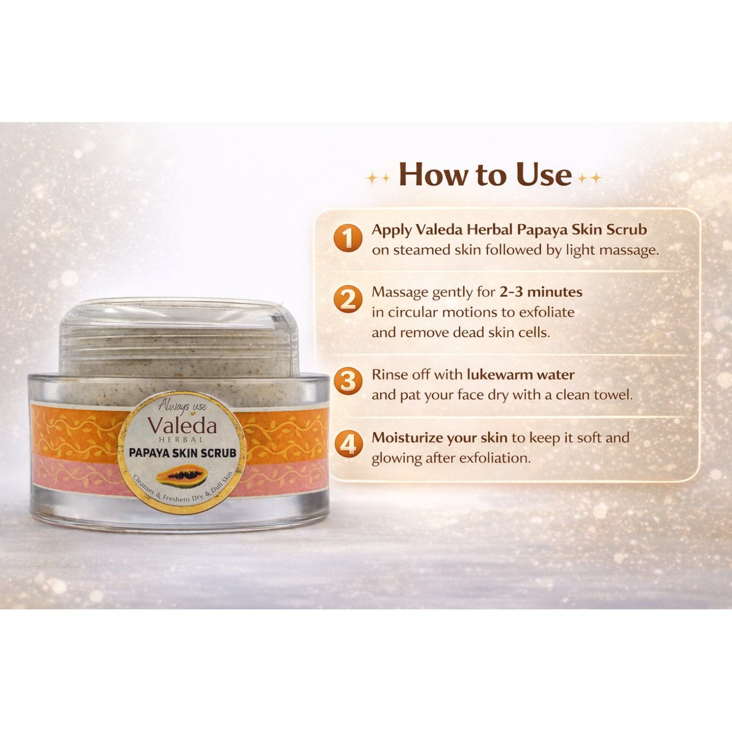 VALEDA HERBAL PAPAYA SKIN SCRUB