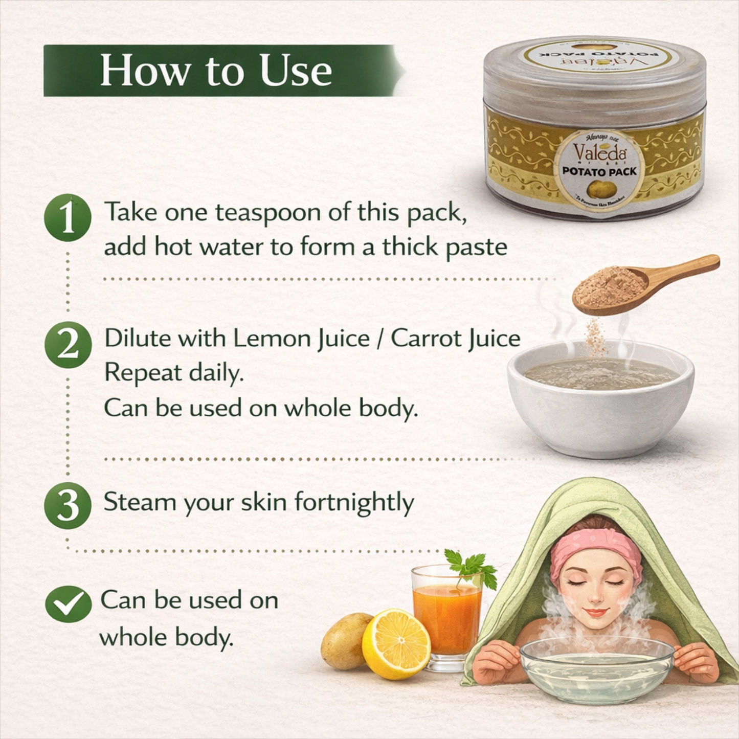 VALEDA HERBAL POTATO PACK
