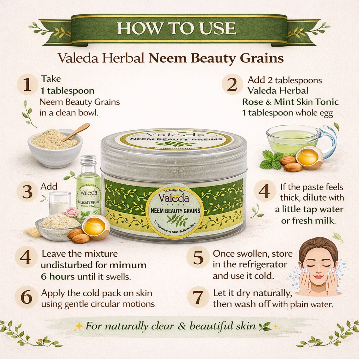 VALEDA HERBAL NEEM BEAUTY GRAINS