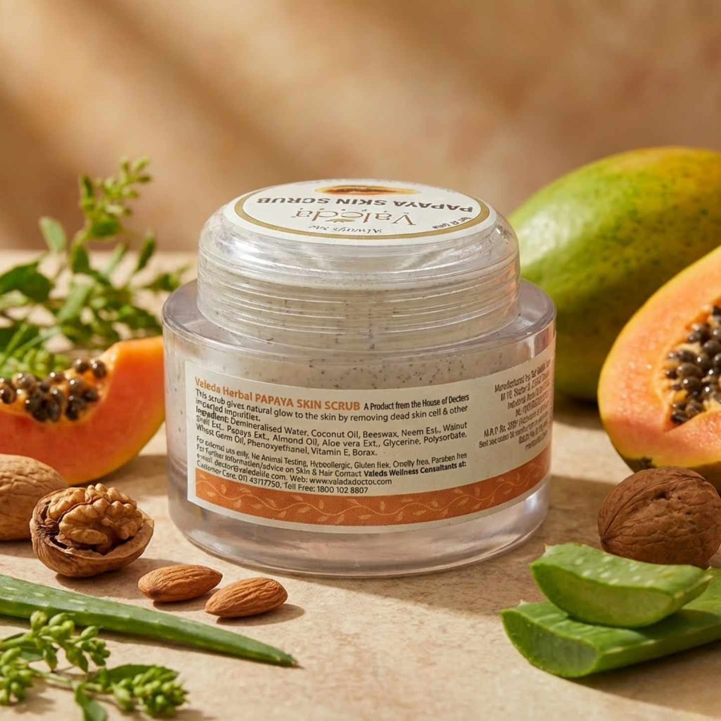 VALEDA HERBAL PAPAYA SKIN SCRUB