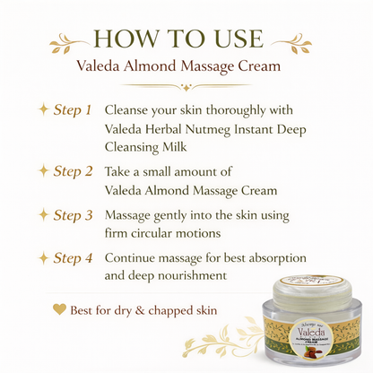 Valeda Herbal Almond Massage Cream