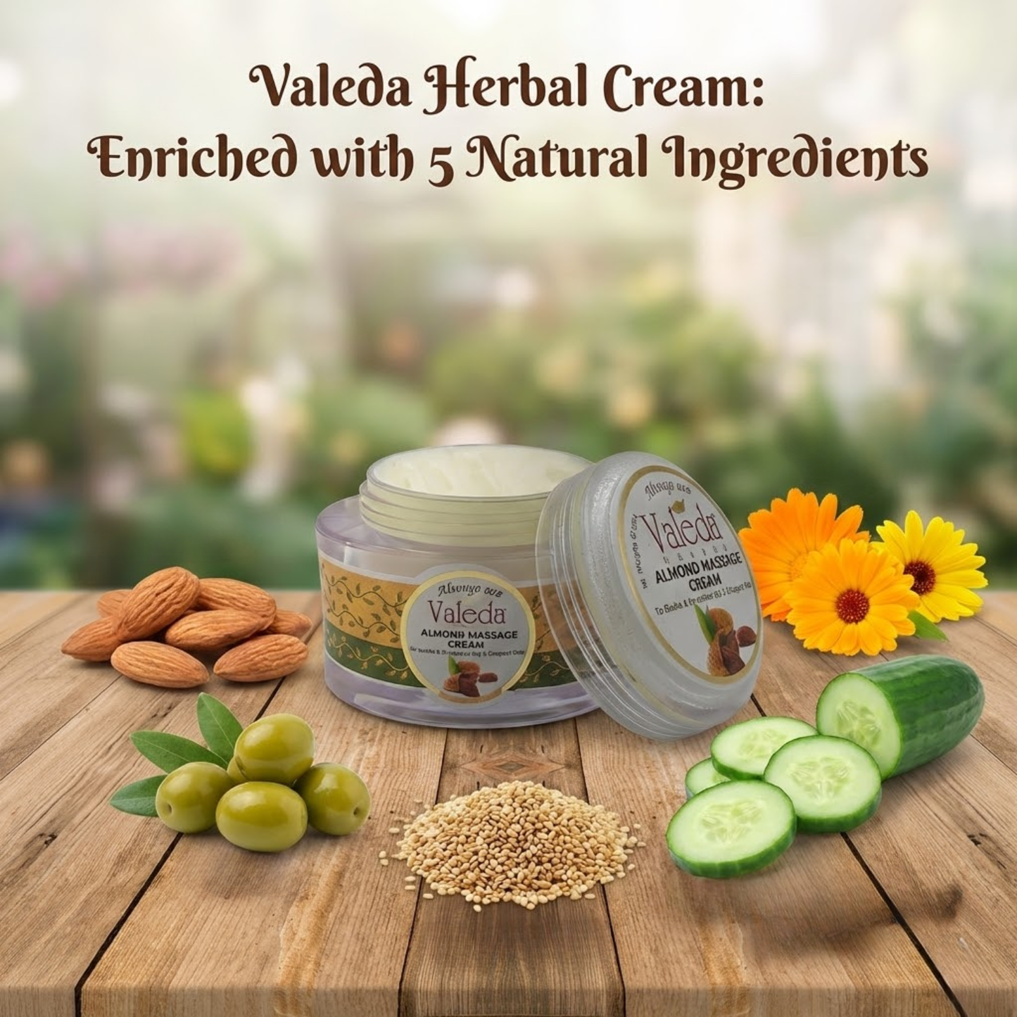 Valeda Herbal Almond Massage Cream