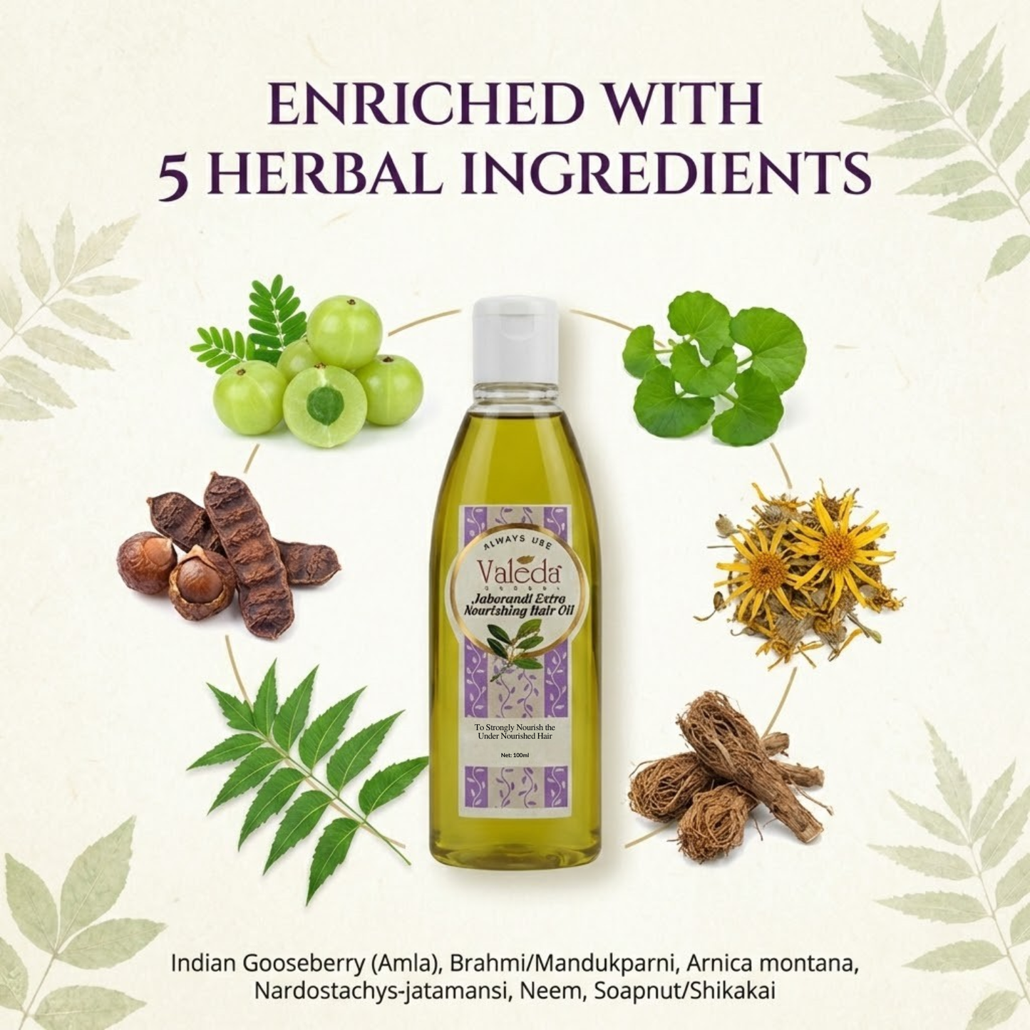 VALEDA HERBAL JABORANDI EXTRA-NOURISHING HAIR OIL
