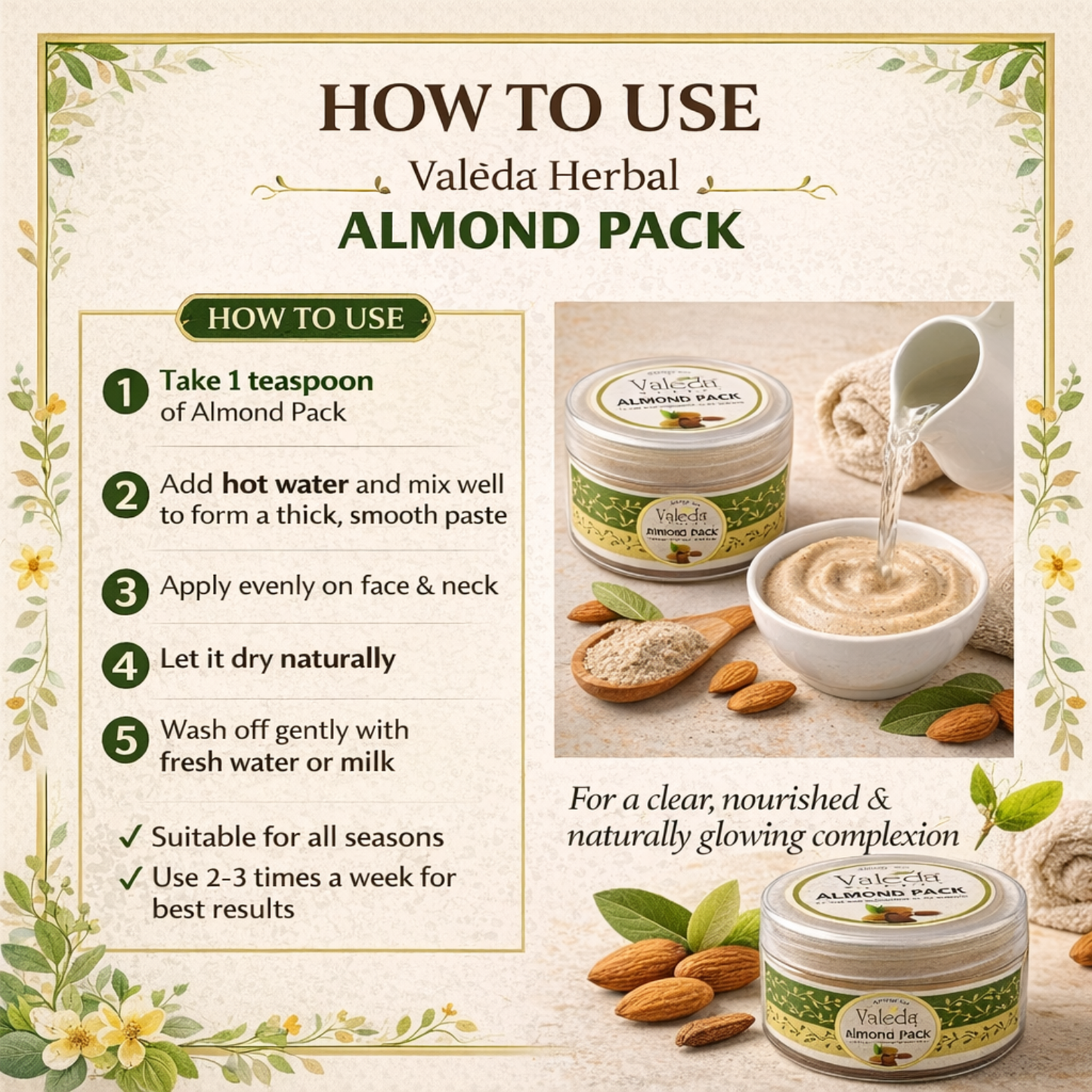VALEDA HERBAL ALMOND PACK