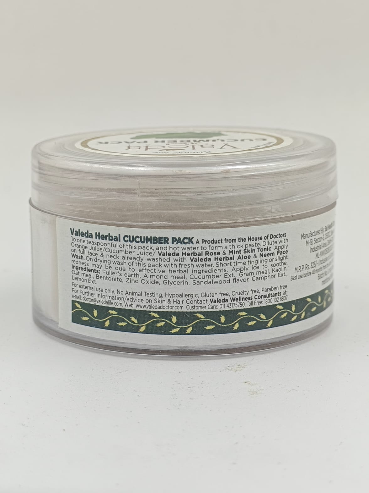 VALEDA HERBAL CUCUMBER PACK