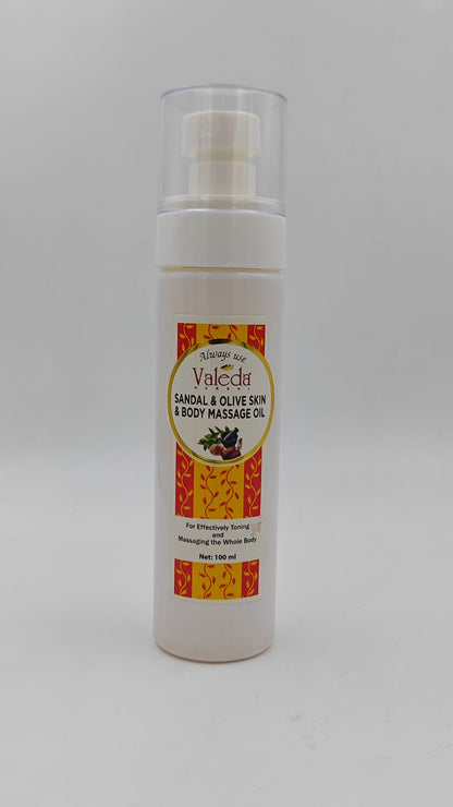 VALEDA HERBAL SANDAL & OLIVE SKIN & BODY MASSAGE OIL