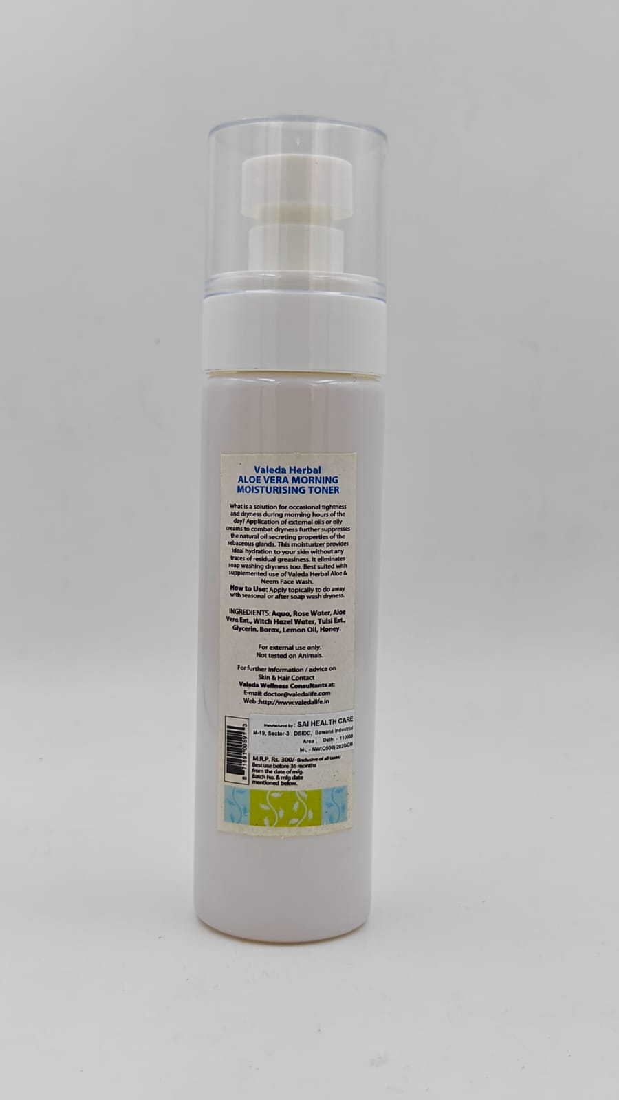 VALEDA HERBAL ALOE VERA MORNING MOISTURISING TONER